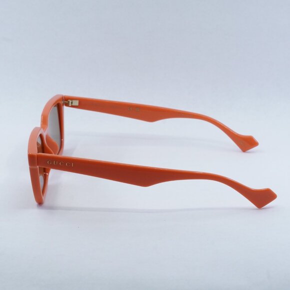 Gucci GG1539S 004 Sunglasses Orange Rectangle Frame, Brown Lenses - Picture 4 of 13